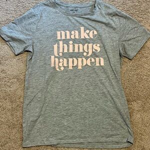 Nine West “Make Things Happen” T-shirt top short sleeve stretchy sz M LIKE NEW